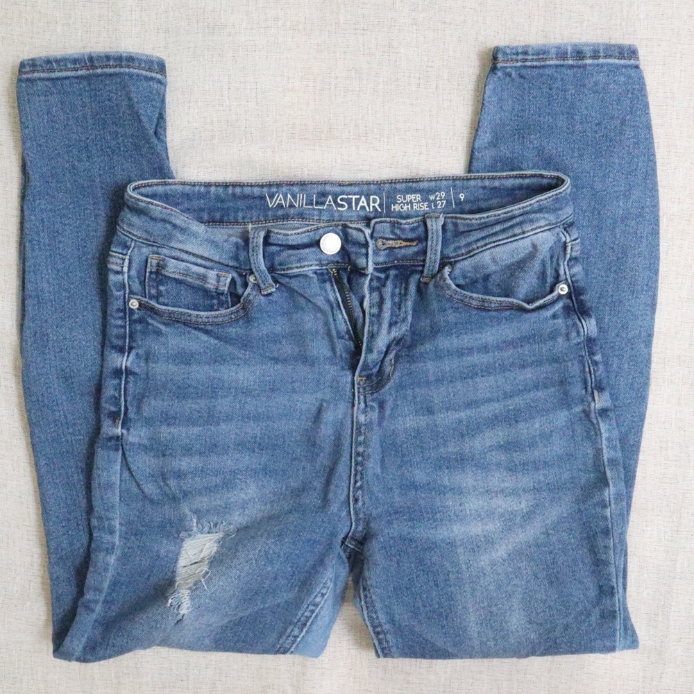 Vanilla Star Skinny High Waist Ripped Jeans